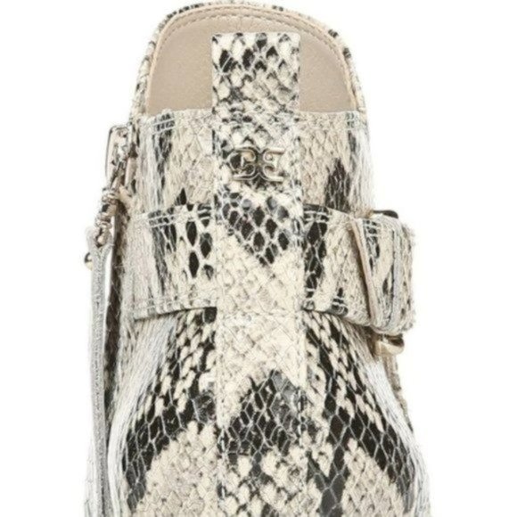 Sam Edelman Neena Bootie Black Nude Snake - Picture 6 of 12